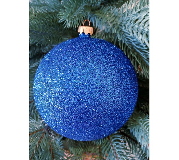 Новогодний шар "Блестки" Ø130мм синий